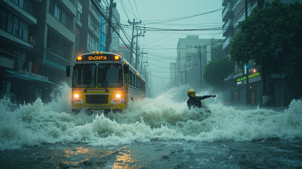暴雨现场